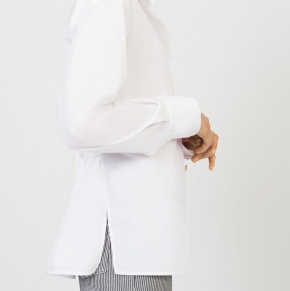 ๐ maje white poplin gold buttoned blouse - Picture 4 of 5